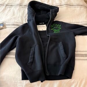 Abercrombie & Fitch Blue and Green Sweatshirt Hoodie